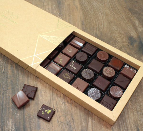 Coffret Assortiment Bonbons de Chocolat NOIR ET LAIT - 36 pièces