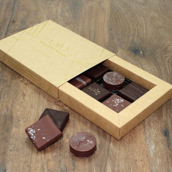 Coffret Assortiment Bonbons de Chocolat NOIR ET LAIT - 6 pièces