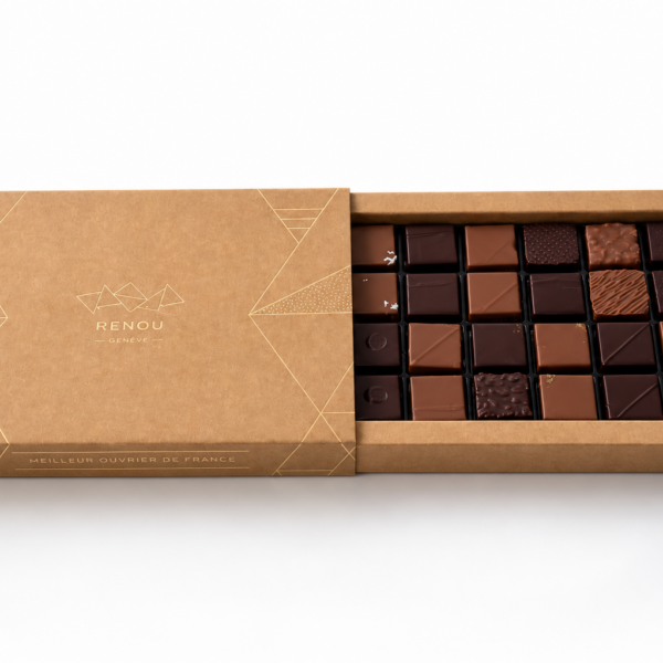 Coffret Assortiment Bonbons de Chocolat NOIR ET LAIT - 24 pièces