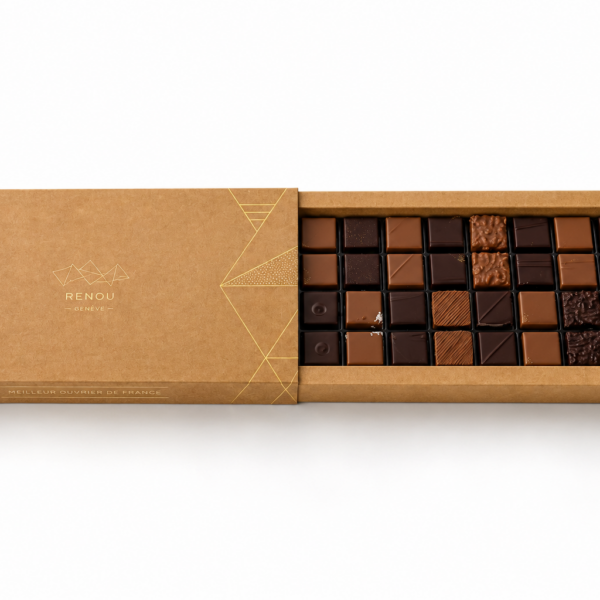 Coffret Assortiment Bonbons de Chocolat NOIR ET LAIT - 36 pièces
