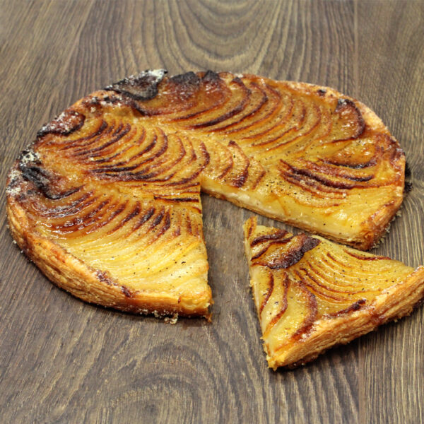 Tarte fine aux poires pochées